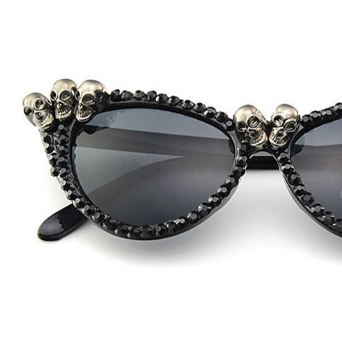 Skull Sunglasses Gothic Cat Eye