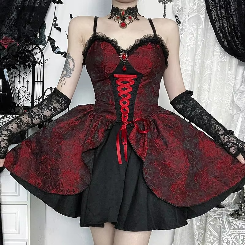 Goth Dress Red Color