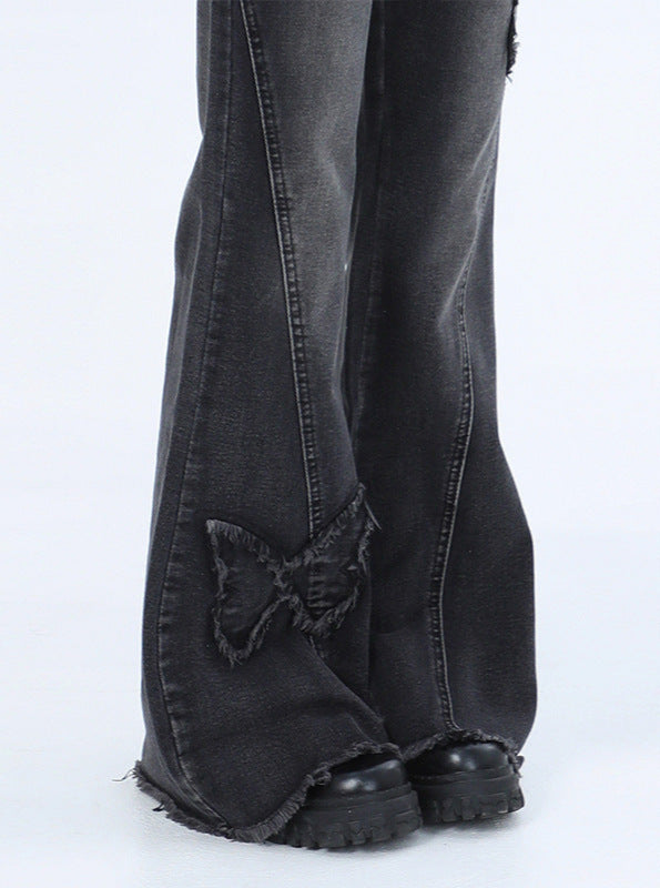 Y2K Alternative Jeans Butterfly Design for women pants