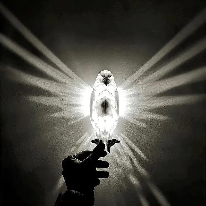 3D Eerie White Eagle Lamp
