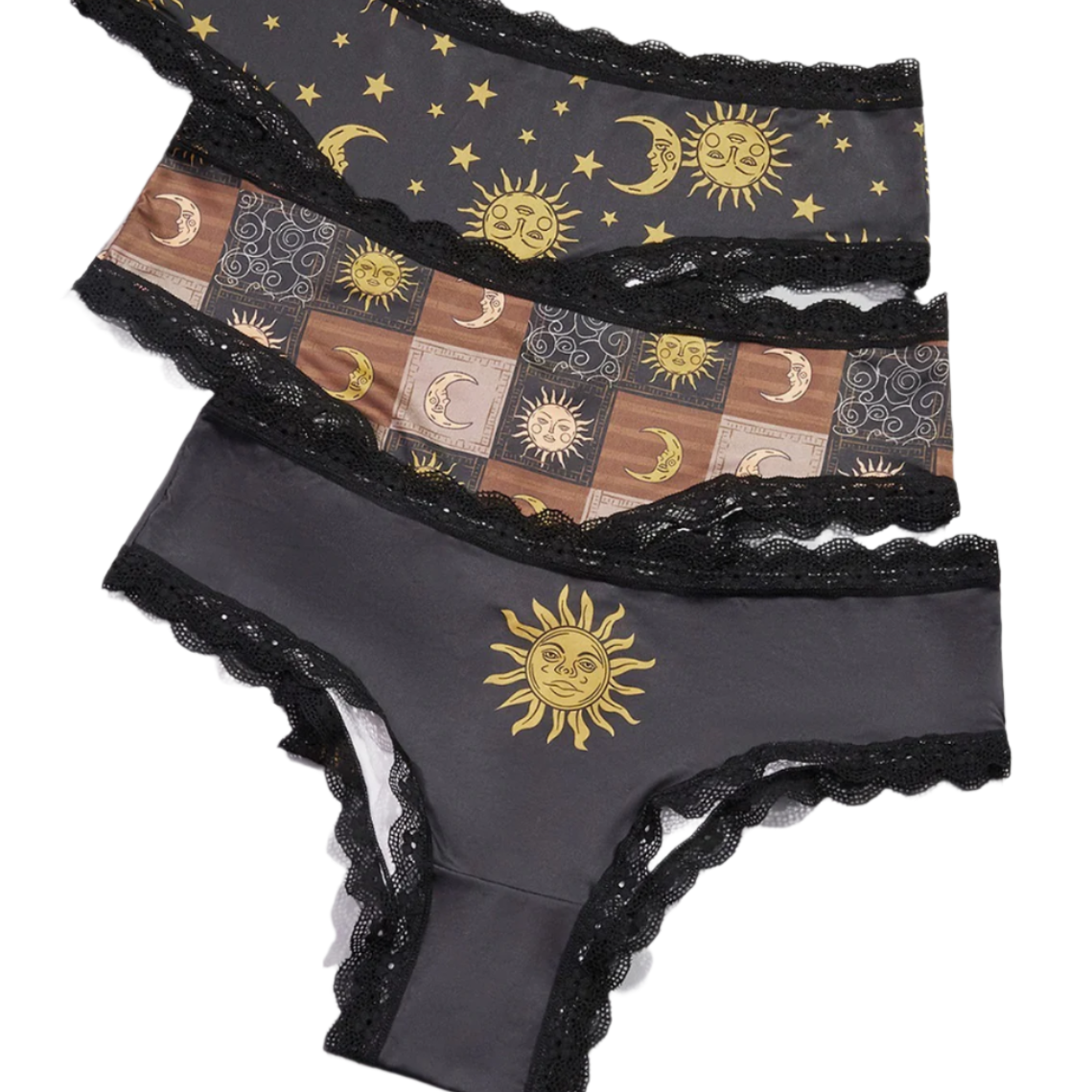 3 Pcs Goth Panties Plus Size