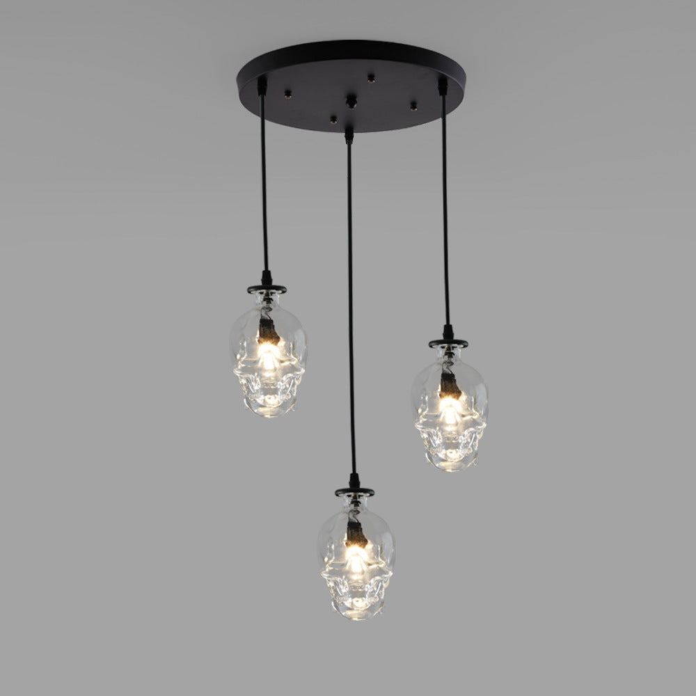 Skull Goth Chandelier with Multiple Heads