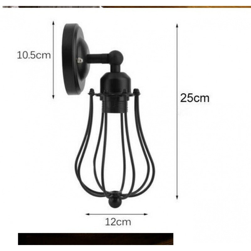 Black Retro Goth Wall Lamp