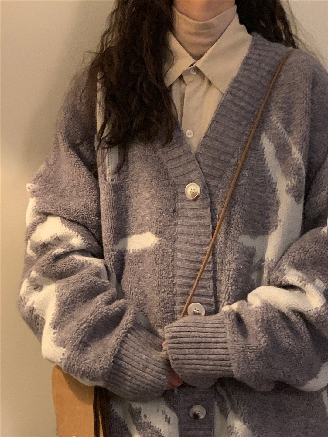 Alternative Sweater Black White Womens