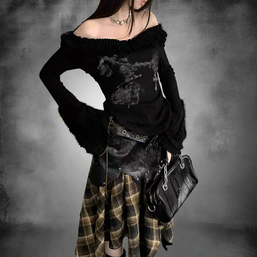Alternative Knitted Blouse Womens