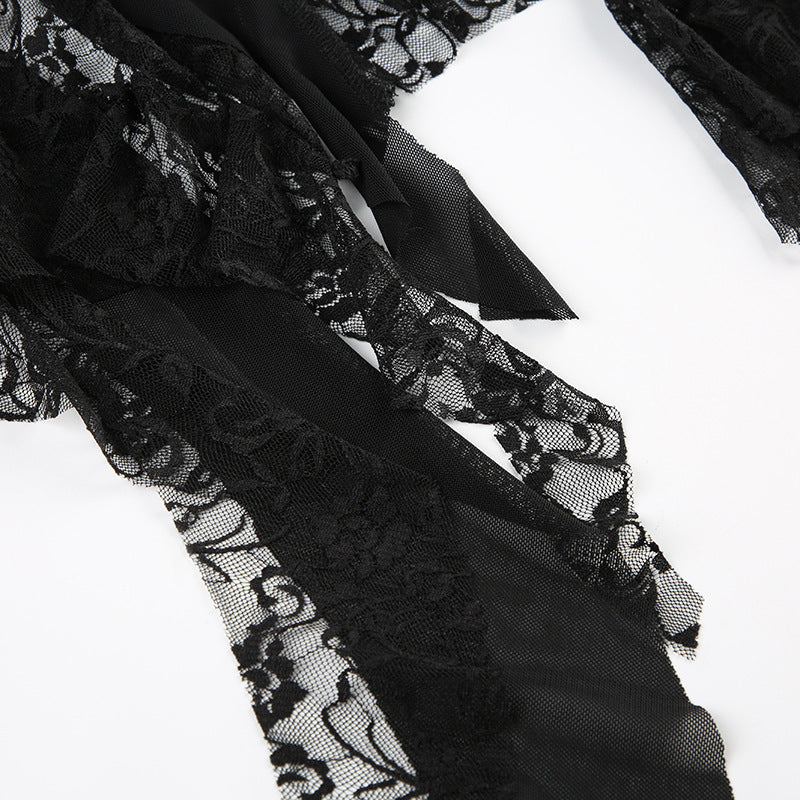 Asymmetrical Black Skirt Goth