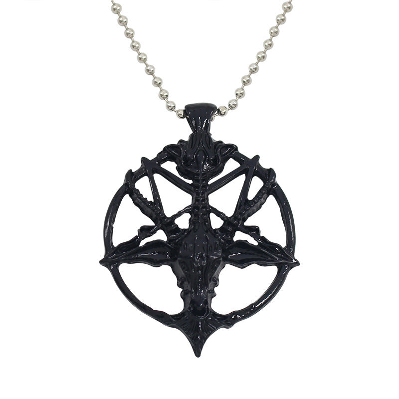 Baphomet Devil Sheep Pentagram necklace