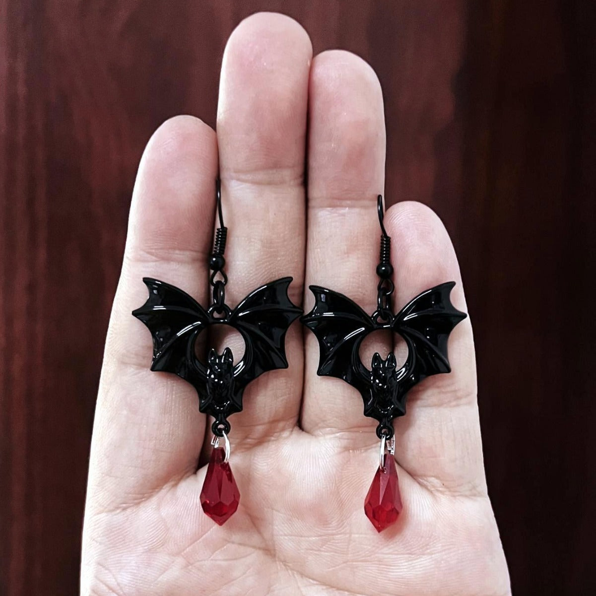 Crystal Bat Shaped Earrings for Women