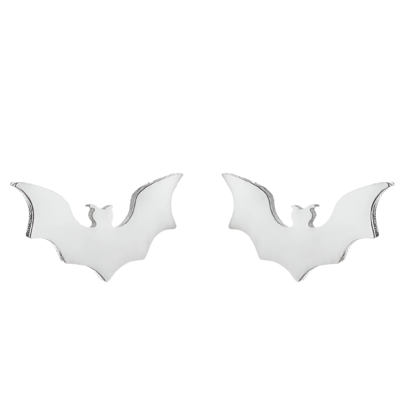 Bat Stud Earrings Stainless Steel