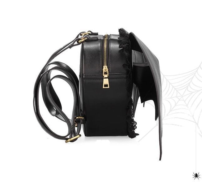 Bat bag Backpack Black Gothic Bat Wings Bag black