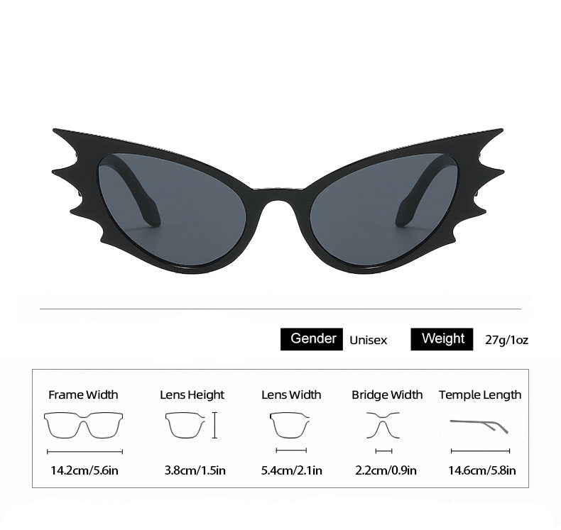 Black Bat wing Sunglasses cat eye