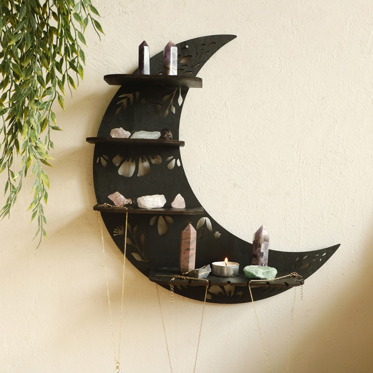 Black Crescent Moon Shelf