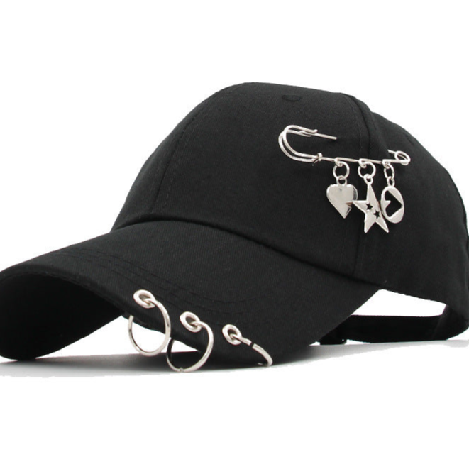 Black Goth Baseball Hat