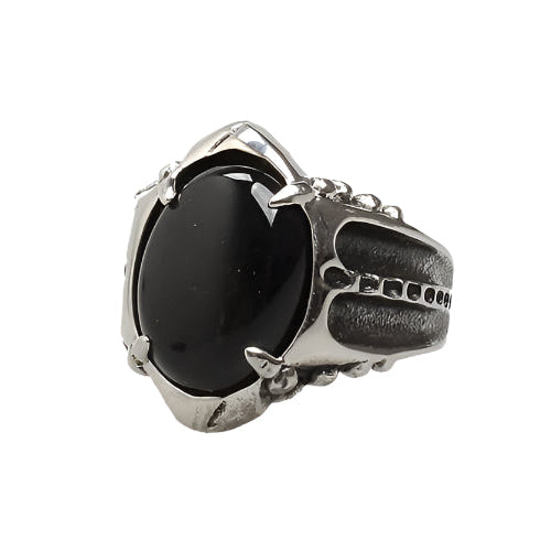 Black Goth Pendant Gemstone goth Ring