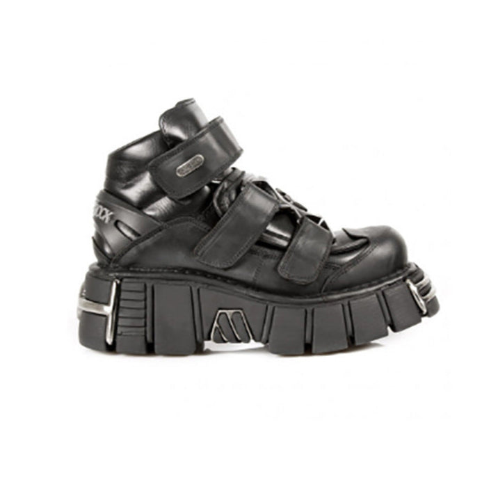 chunky Black Goth Platform Sneakers