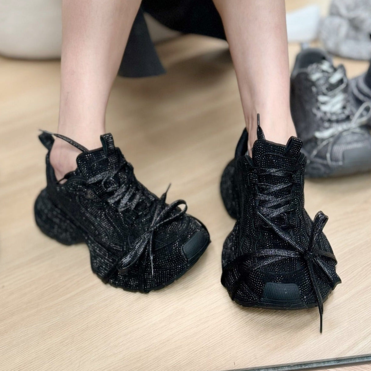 Black Goth Running Shoes