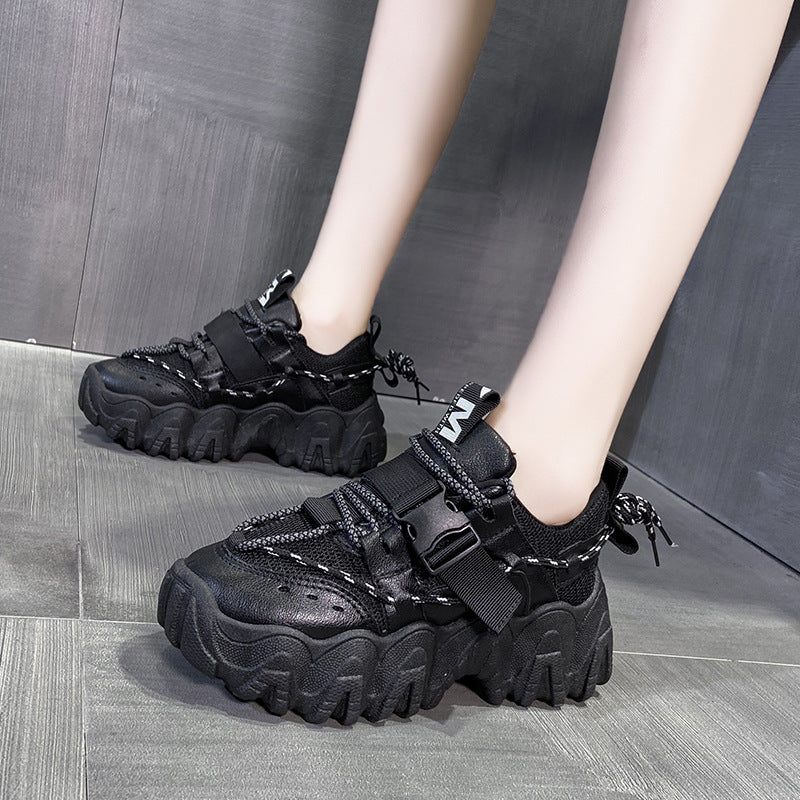 Black Goth Sports Shoes Womens