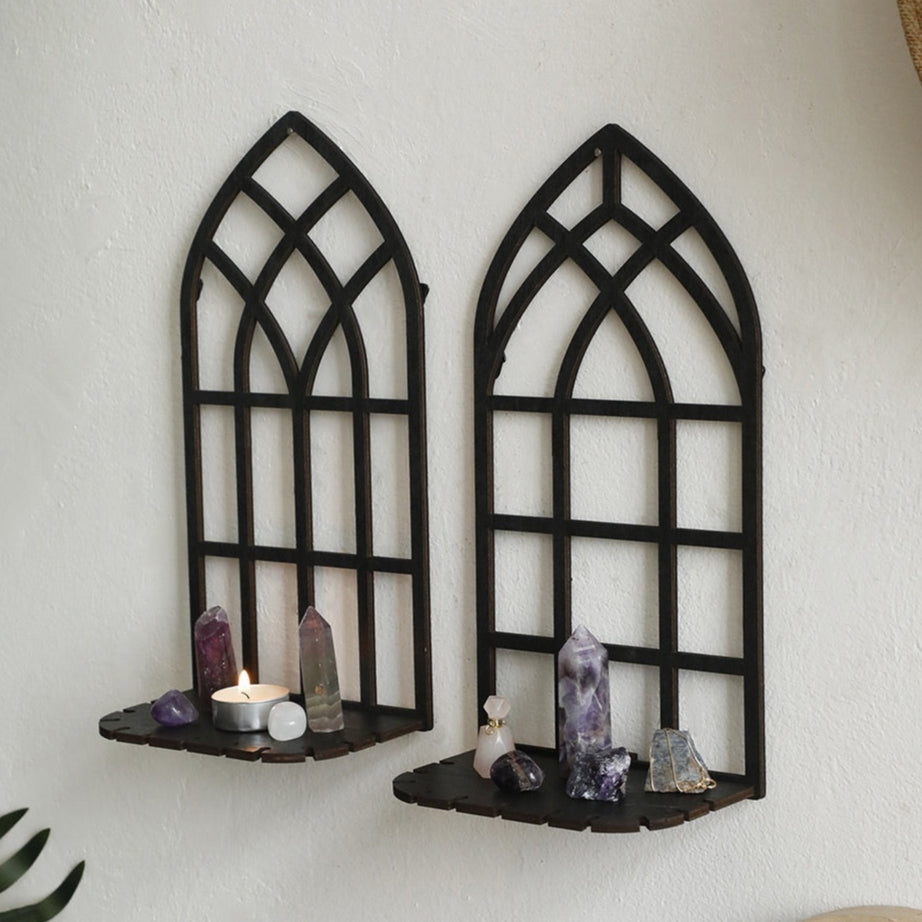 Black Gothic Bookself for Wall