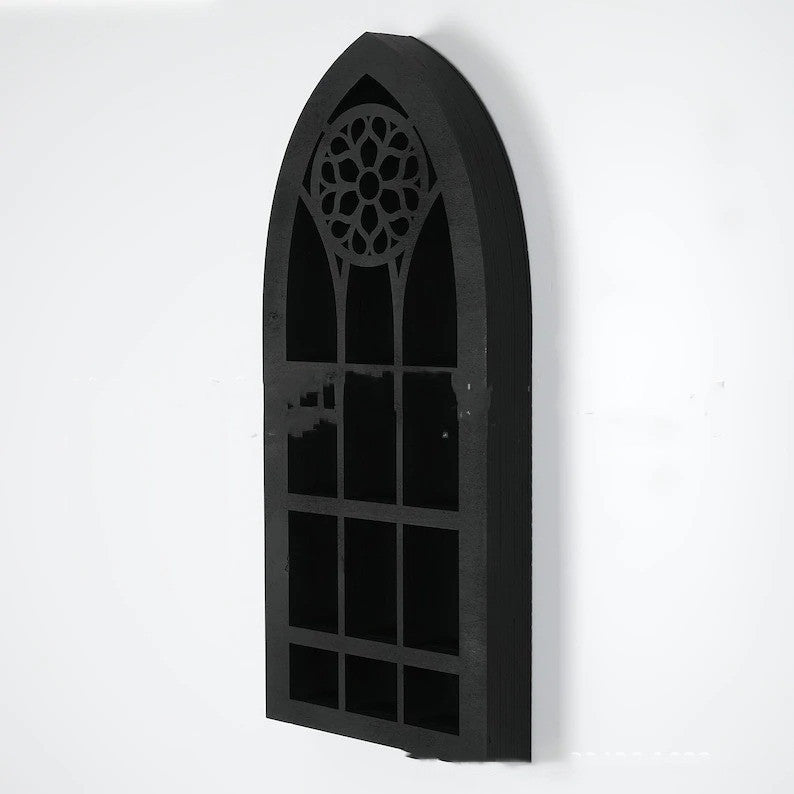 Black Gothic Bookshelf for Wall
