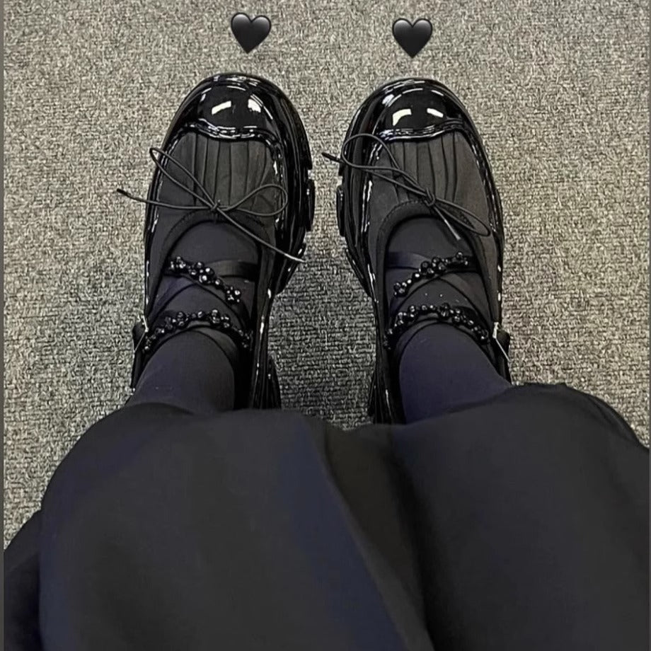 Black Gothic Lolita Shoes