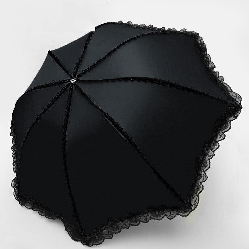 Black Gothic Parasol Womens