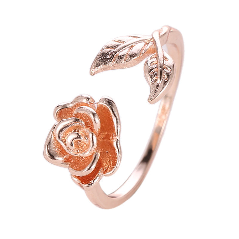 Black Gothic Rose Ring for Women
