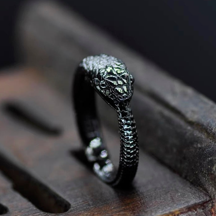 Black Gothic Snake Ring