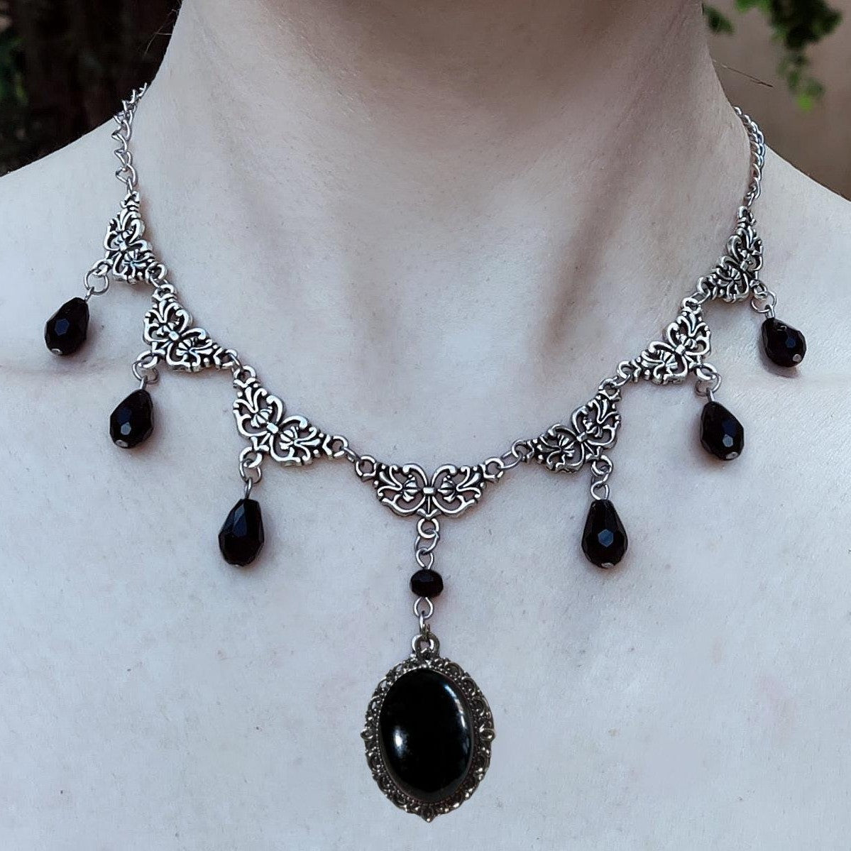 prom Black Gothic Victorian Necklace