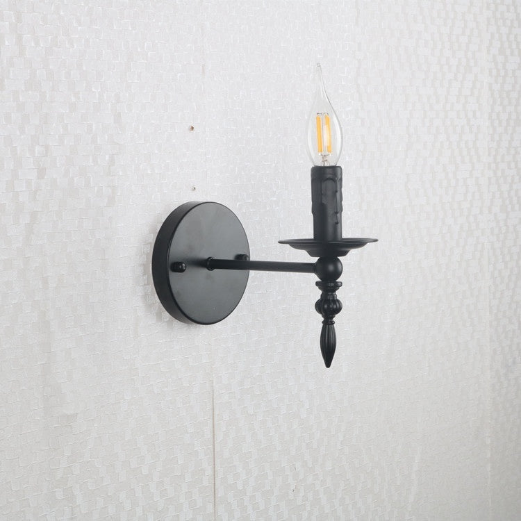 Black Gothic Wall Lamp Candle