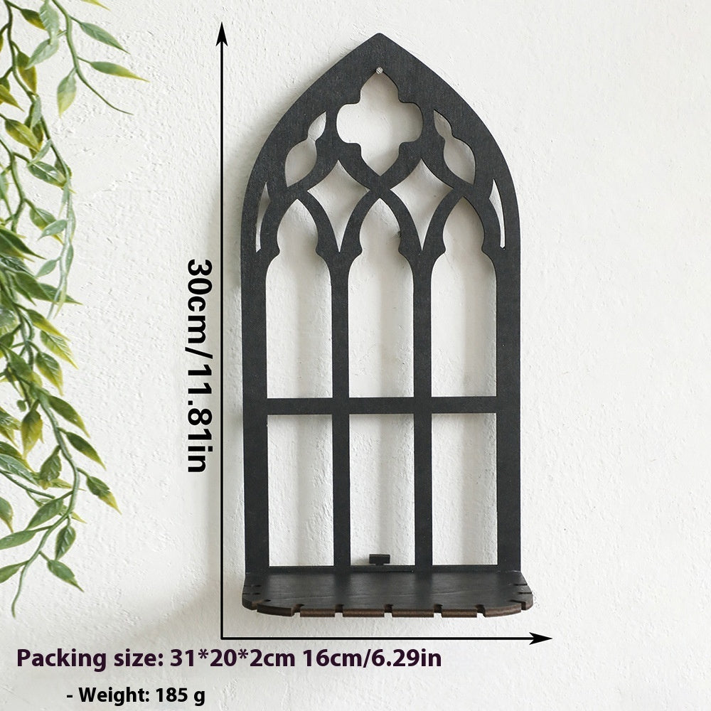 Black Gothic building Bookself for Wall