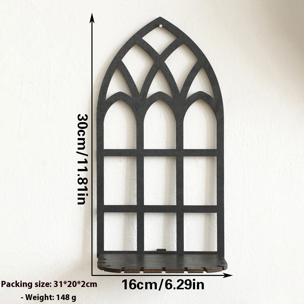 Black Gothic cathedral Bookself for Wall