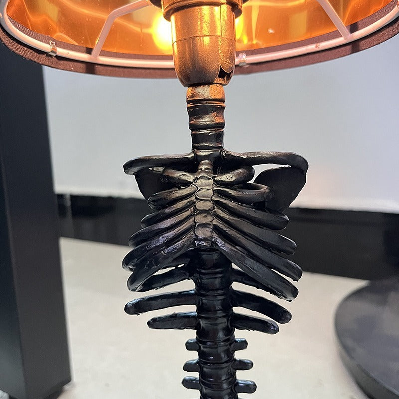 Black Gothic skeleton Lamp with Skeleton Stand