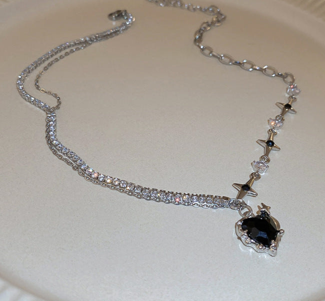 Black Heart Pendant Necklace