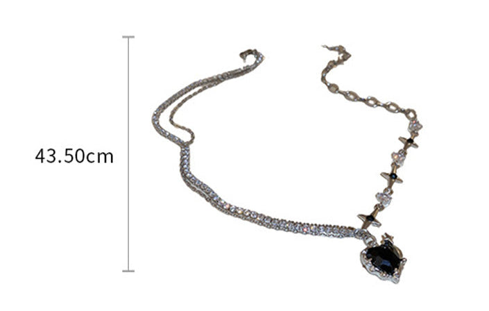 Black Heart Pendant Necklace