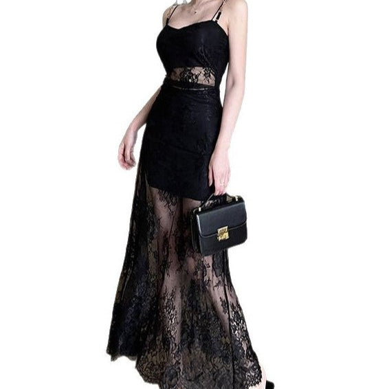 Black Long Lace Dress