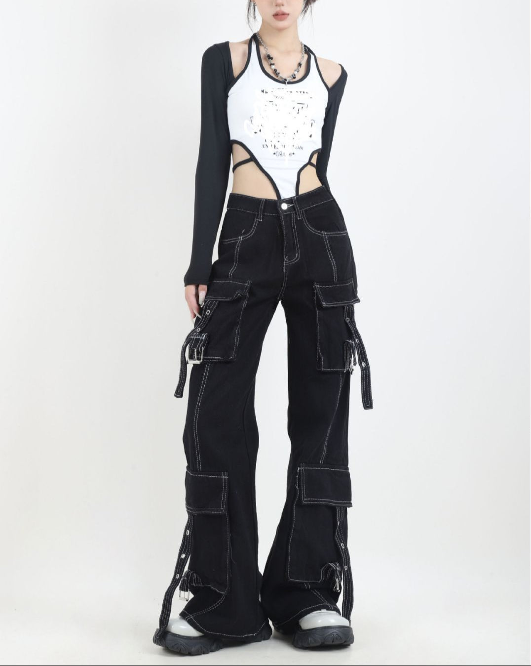 Black Oversized Jeans for Women