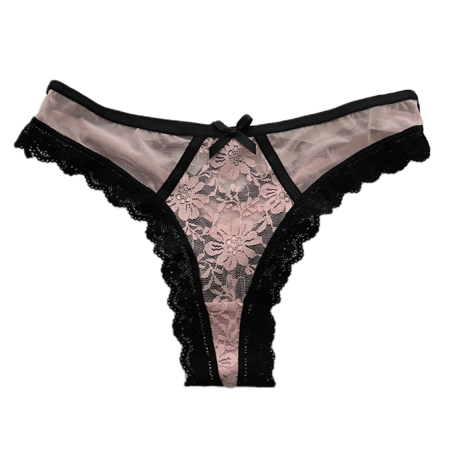 Black Pink Lace Panties