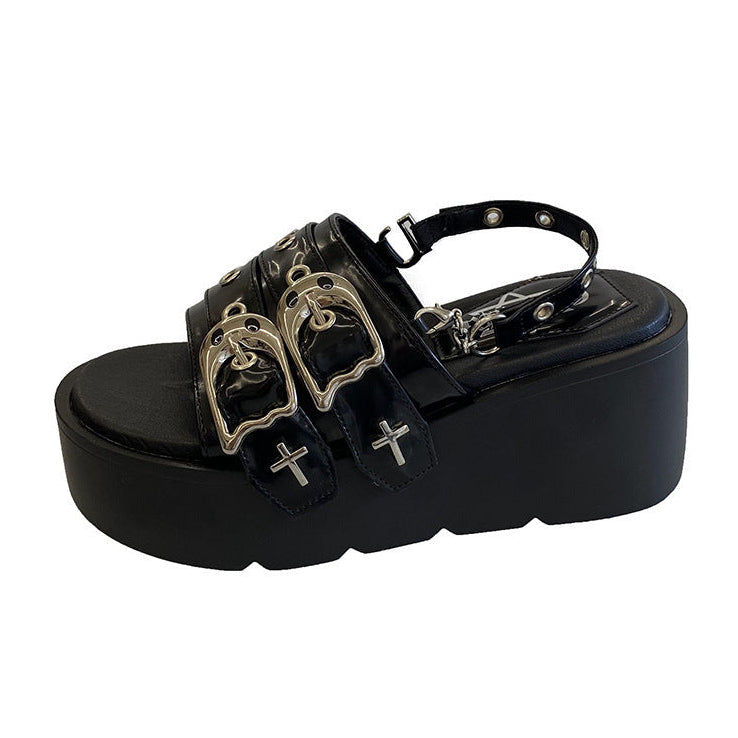 Black Platform Birkenstock Sandals