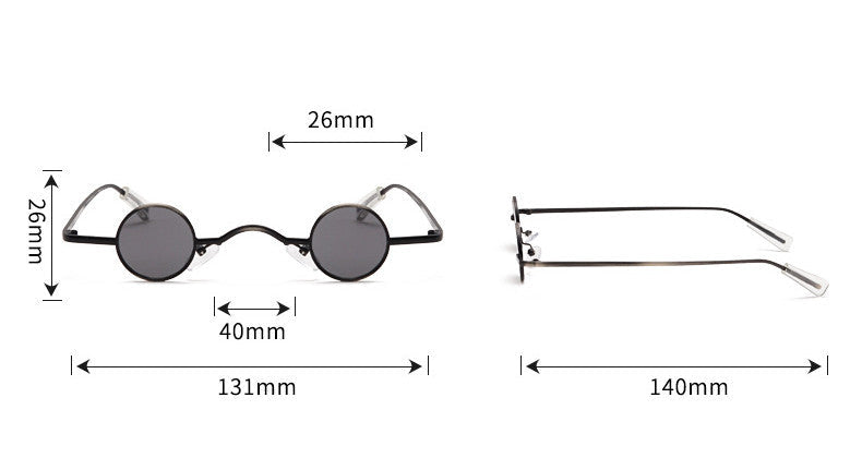 Black Retro Mini Sunglasses