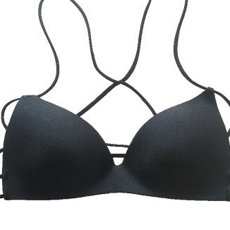 Black Seamless Gothic Bra
