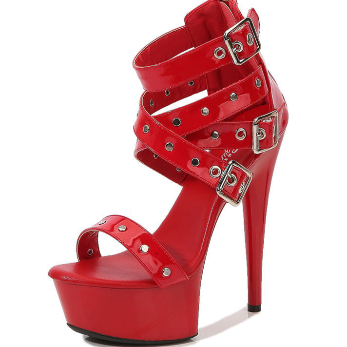 Black Sexy Gothic Summer High Heels
