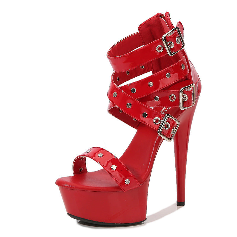 Black Sexy Gothic Summer High Heels