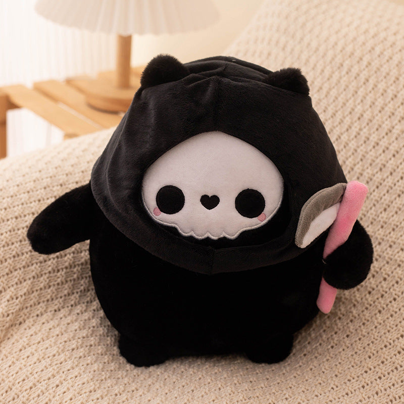 cute Black Skull Grim Reaper Plushie