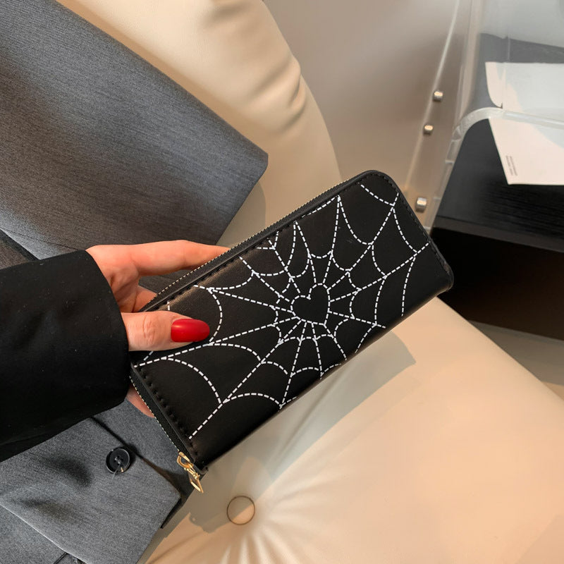 Black SpiderWeb Wallet Goth Womens