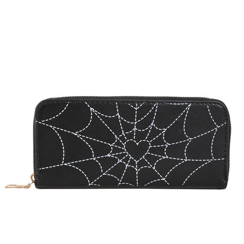 Black Spider Web Wallet Goth Womens