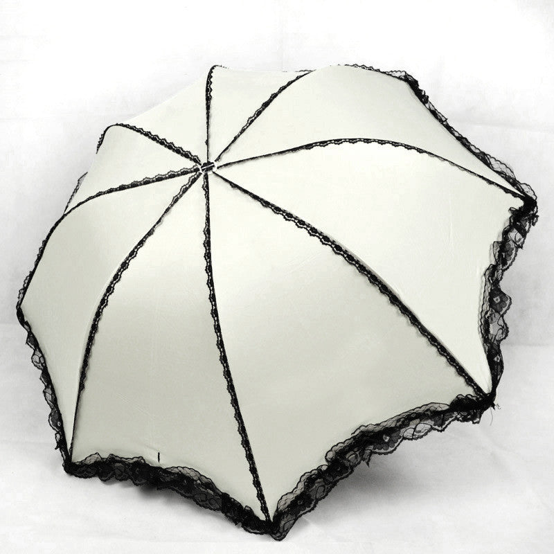 Black White Gothic Parasol Womens