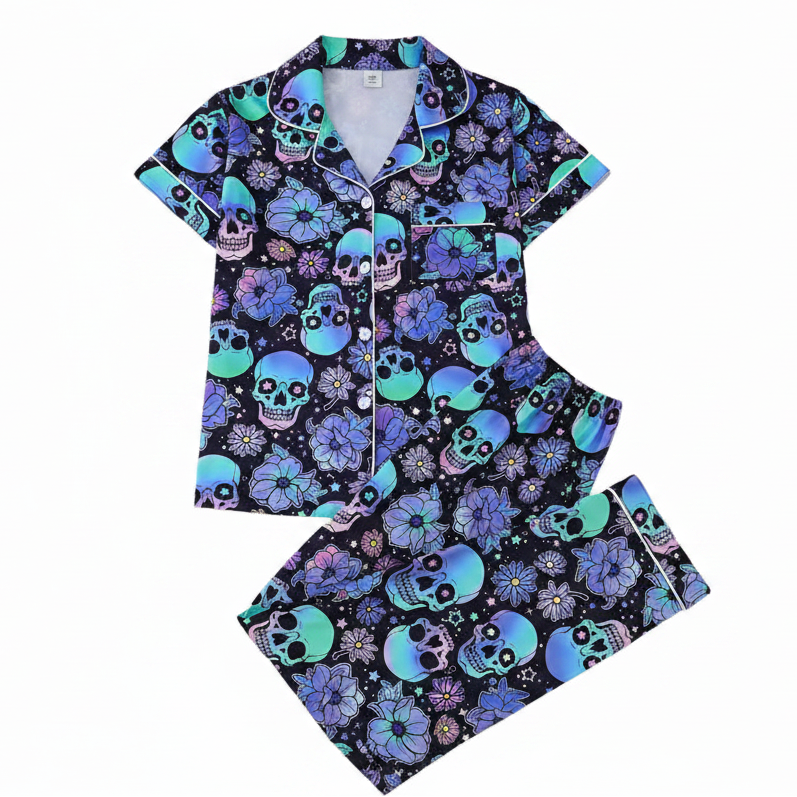 Black and Blue Skull Jammies