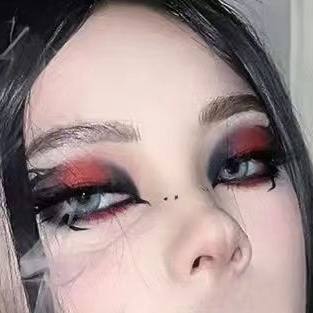Black and Red Eye Shadow Palette Goth DIKALU