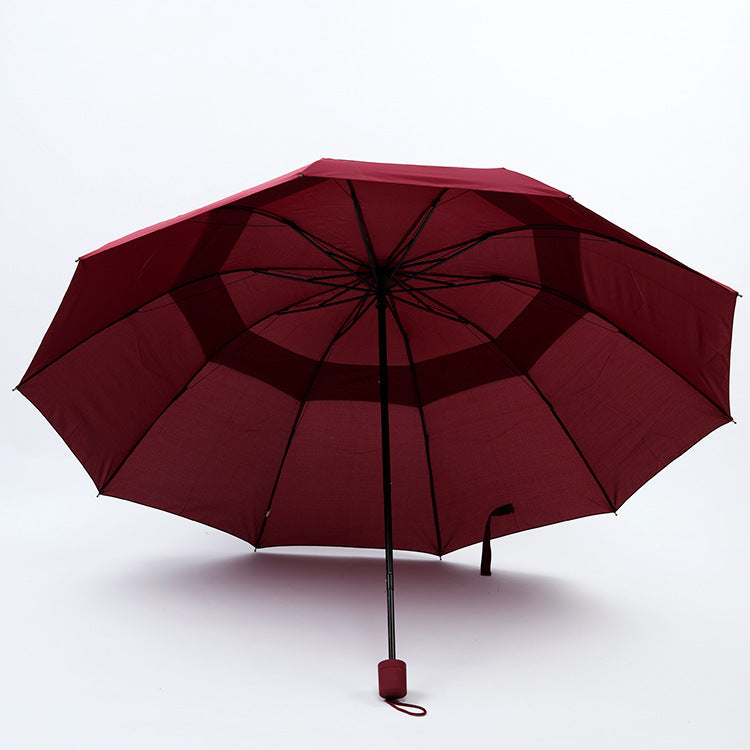 wine red Black Casual Gothic Umbrella