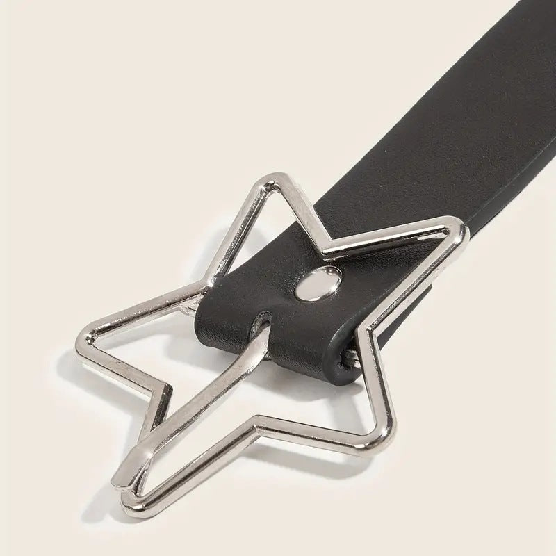 Black Star Belt Punk Style Womens